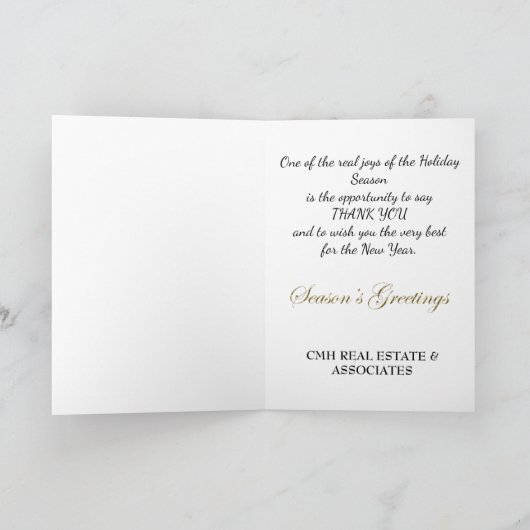 クリスマス企業のT付きビジネスのクリスマスカード シーズンカード (内部)