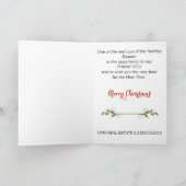 クリスマス企業のT付きビジネスのクリスマスカード シーズンカード (内部)