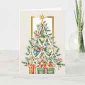 クリスマス企業のT付きビジネスのクリスマスカード シーズンカード (正面)