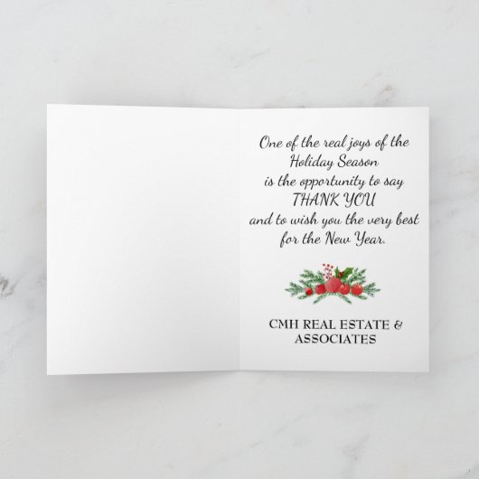 クリスマス企業のT付きビジネスのクリスマスカード シーズンカード (内部)