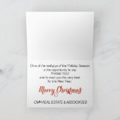 クリスマス企業のT付きビジネスのクリスマスカード シーズンカード (内部)