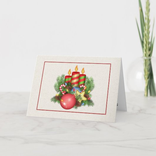 クリスマス企業のT付きビジネスのクリスマスカード シーズンカード (正面)