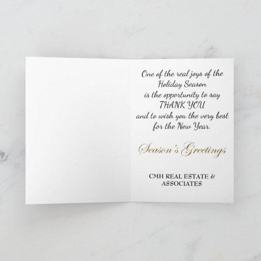 クリスマス企業のT付きビジネスのクリスマスカード シーズンカード (内部)