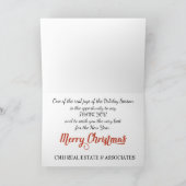 クリスマス企業のT付きビジネスのクリスマスカード シーズンカード (内部)