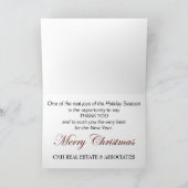 クリスマス企業のT付きビジネスのクリスマスカード シーズンカード (内部)