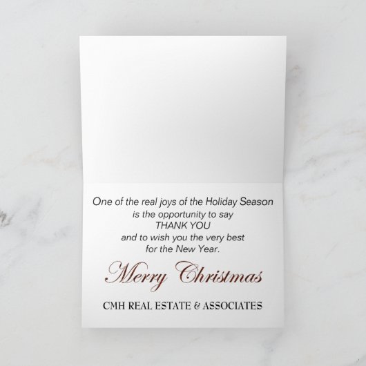 クリスマス企業のT付きビジネスのクリスマスカード シーズンカード (内部)