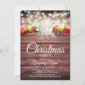 クリスマス企業オフィスホリデーパーティー 招待状 (正面)