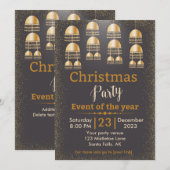 クリスマス企業オリエンタルテーマパーティー 招待状 (正面/裏面)