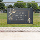 クリスマス企業ホリデーモダンおしゃれ 横断幕 (インサイチュ)