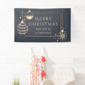 クリスマス企業ホリデーモダンおしゃれ 横断幕 (インサイチュ)