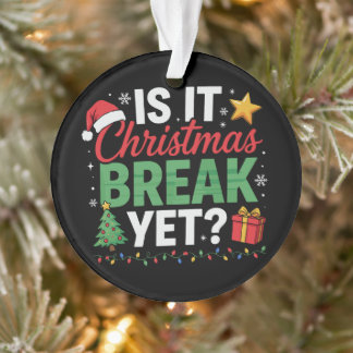 クリスマス休みはまだ？先生 サンタ帽子 クリスマス オーナメント