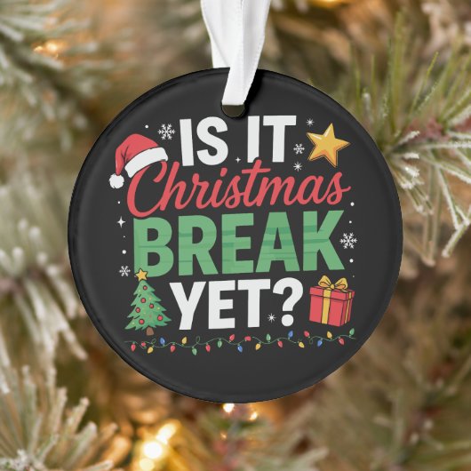 クリスマス休みはまだ？先生 サンタ帽子 クリスマス オーナメント (ツリー)