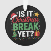 クリスマス休みはまだ？先生 サンタ帽子 クリスマス オーナメント (正面)