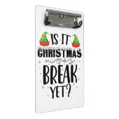 クリスマス休みはまだ？面白いホリデー先生 ミニクリップボード (アングル)