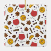 クリスマス休みは赤い黒ワインの辛いカクテル セラミックオーナメント (裏面)