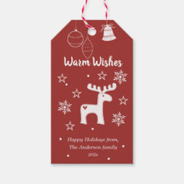 クリスマス休日のギフトタグ ウォームウィッシュ ギフトタグ