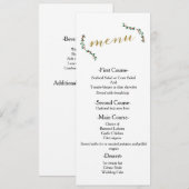 クリスマス休日のヒイラギ エレガントな結婚式メニューカード メニュー (正面/裏面)