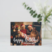 クリスマス休日の家族友人ポストカード シーズンポストカード (スタンド正面)