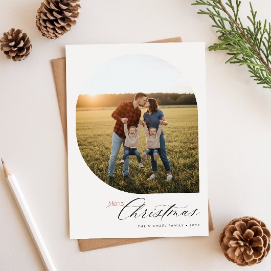 クリスマス休日の願いと写真の休日のカード シーズンカード