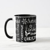 クリスマス休日、クリスマスパターン マグカップ (左)