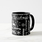 クリスマス休日、クリスマスパターン マグカップ (正面右)