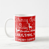 クリスマス休日、クリスマスパターン、冬 コーヒーマグカップ (左)