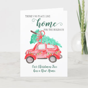 クリスマス休暇が引っ越しをする、かわいい新居 案内状