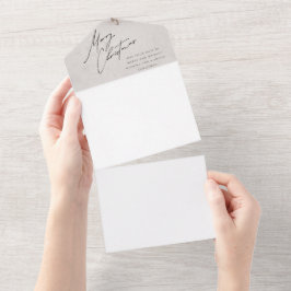 クリスマス休暇のお誘い オールインワン招待状