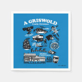 クリスマス休暇のアイコンと引用文 スタンダードカクテルナプキン (正面)