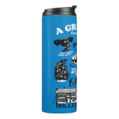 クリスマス休暇のアイコンと引用文 タンブラー (回転左)