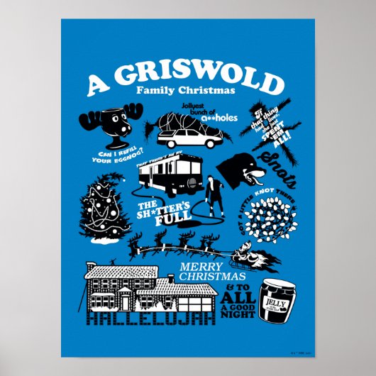 クリスマス休暇のアイコンと引用文 ポスター (正面)