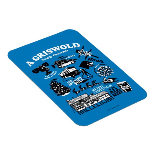 クリスマス休暇のアイコンと引用文 マグネット (右側)