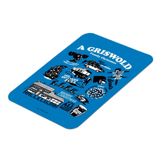 クリスマス休暇のアイコンと引用文 マグネット (左側)