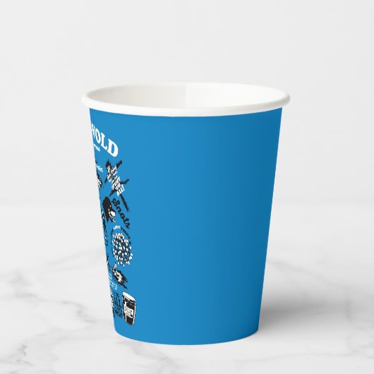 クリスマス休暇のアイコンと引用文 紙コップ (左)