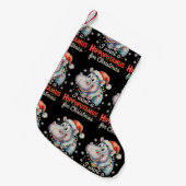 クリスマス休暇のカバが欲しいクリスマス スモールクリスマスストッキング (正面 (吊り時))