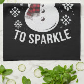 クリスマス休暇のギフトを輝かせる季節 キッチンタオル (折り畳み)