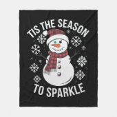 クリスマス休暇のギフトを輝かせる季節 フリースブランケット (正面)