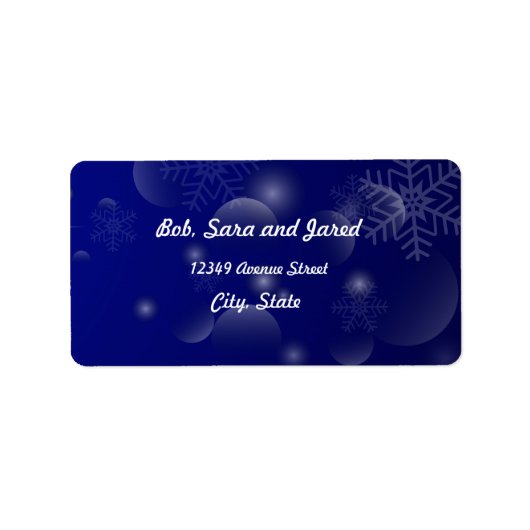 クリスマス休暇の住所ラベル ラベル (正面)