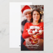 クリスマス休暇の写真 妊娠発表 シーズンカード (正面/裏面)