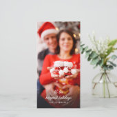 クリスマス休暇の写真 妊娠発表 シーズンカード (スタンド正面)