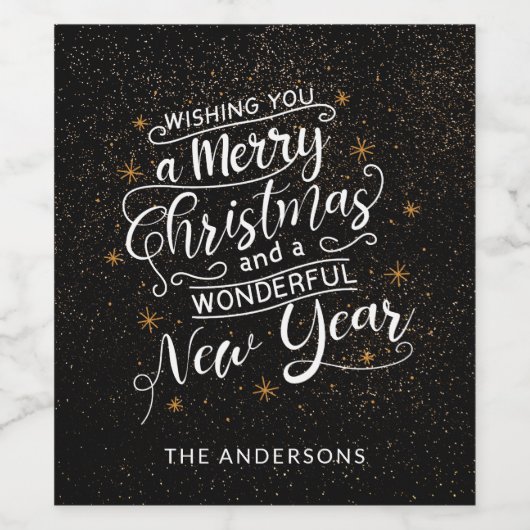 クリスマス休暇の台本をお楽しみいただきたい ワインラベル (シングルラベル)