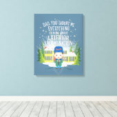 クリスマス休暇の外部照明 キャンバスプリント (インサイチュ (ウッドフロア))