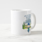 クリスマス休暇の外部照明 ジャンボコーヒーマグカップ (正面右)