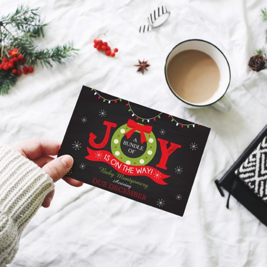 クリスマス休暇の妊娠のお知らせ シーズンカード