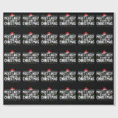 クリスマス休暇の家族Maで働く可能性が最も高い ラッピングペーパー (フラット)