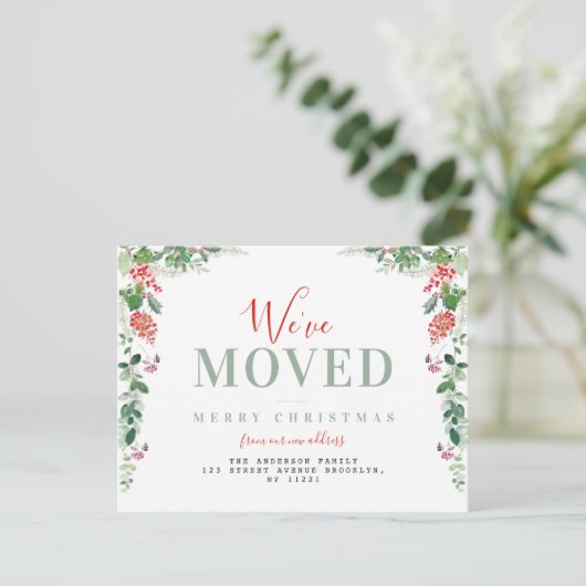クリスマス休暇の引っ越しのお知らせをお送りしました  ポストカード (スタンド正面)