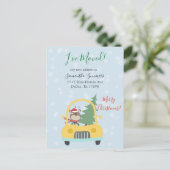 クリスマス休暇の引っ越しのお知らせ 引っ越しました 案内ポストカード (スタンド正面)