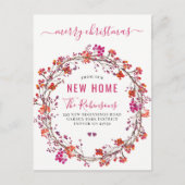 クリスマス休暇の引っ越しモダンのための新しい家 案内ポストカード (正面)