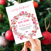 クリスマス休暇の引っ越しモダンのための新しい家 案内状