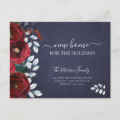 クリスマス休暇の引っ越し用の新しい家 案内ポストカード (正面)